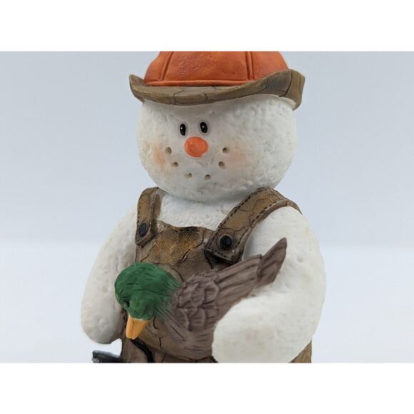 Sarah's Attic Snowonders Hunter Snowman with Duck & Binoculars Fall #7665 - Picture 6 of 9